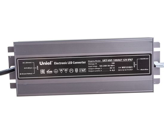 Блок питания Uniel 100A67 12V IP67 UET-VAF UL-00007576 – изображение 3