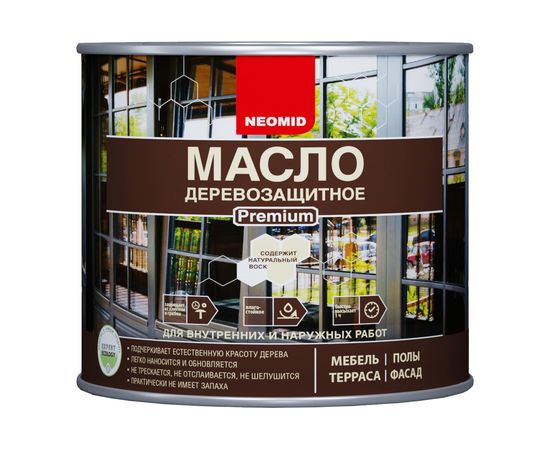 Деревозащитное масло Neomid Premium 2 л, белый Н-маслоPrem-2/бел – изображение 3