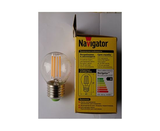 Лампа NNavigator LL-F-G45-6-230-2.7K-E27 80526 – изображение 3