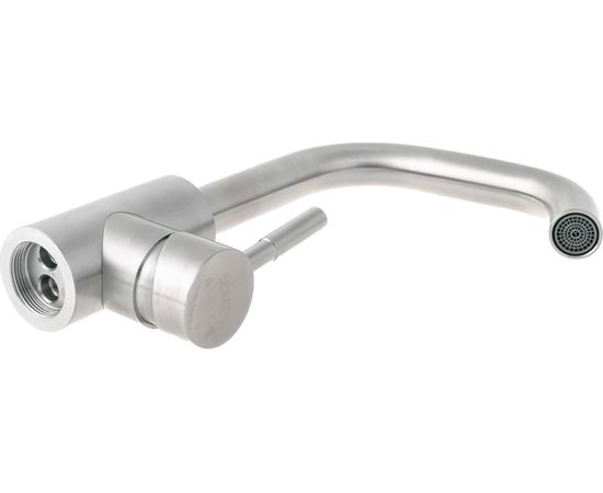 Универсальный смеситель Olives BALEAR нержавеющая сталь, с поворотным изливом 13105BL – изображение 4