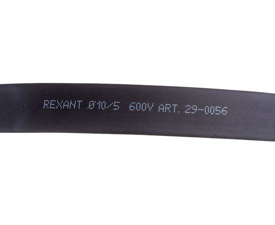 Термоусаживаемая трубка REXANT 10,0/5,0 мм черная, ролик 2,44 м 29-0056 – изображение 4
