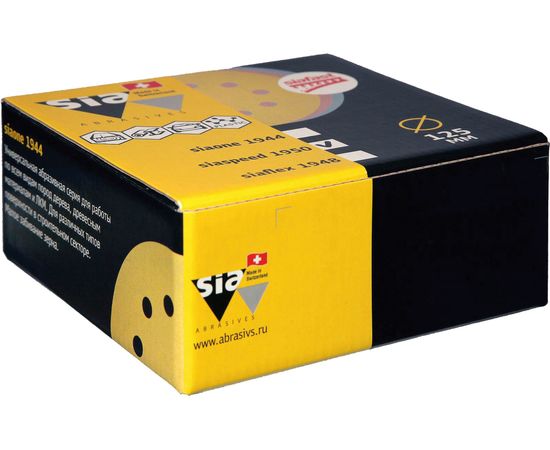 Круг шлифовальный на липучке siaone 1944 (50 шт; 125 мм; 8 отверстий; P240) sia Abrasives so50-125-8-240 – изображение 4
