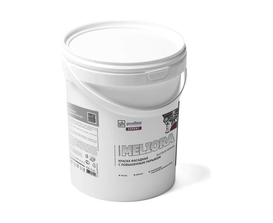Краска фасадная высокостойкая с повышенным укрывом GOODHIM EXPERT MELIORA, 0,9 л/1,4 кг 71016 – изображение 4