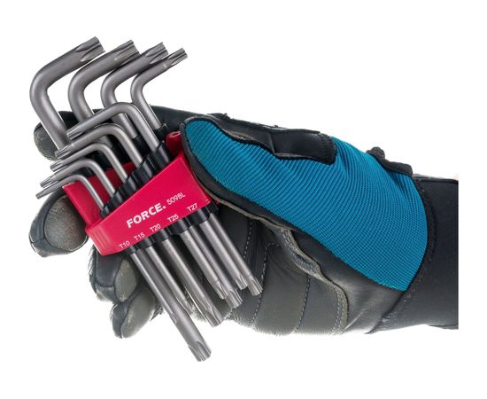 Набор Г-образных удлиненных ключей FORCE Т10-Т50 9 предметов 5098L – изображение 4