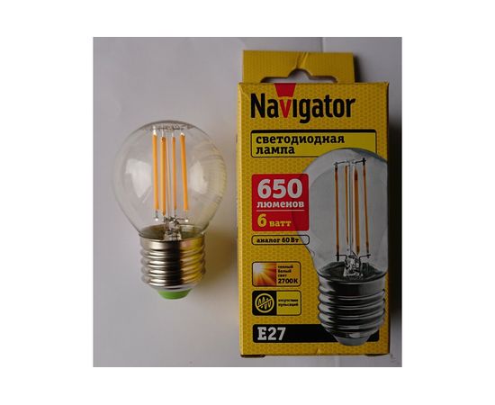 Лампа NNavigator LL-F-G45-6-230-2.7K-E27 80526 – изображение 4