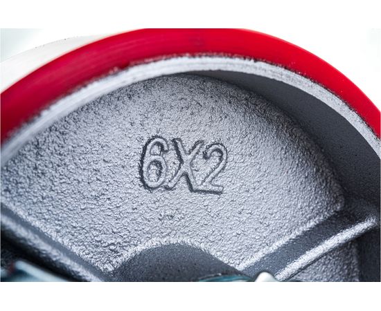 Большегрузное полиуретановое колесо поворотное с панелью и тормозом SCPB 63 (150 мм; 360 кг) А5 1000111 – изображение 4