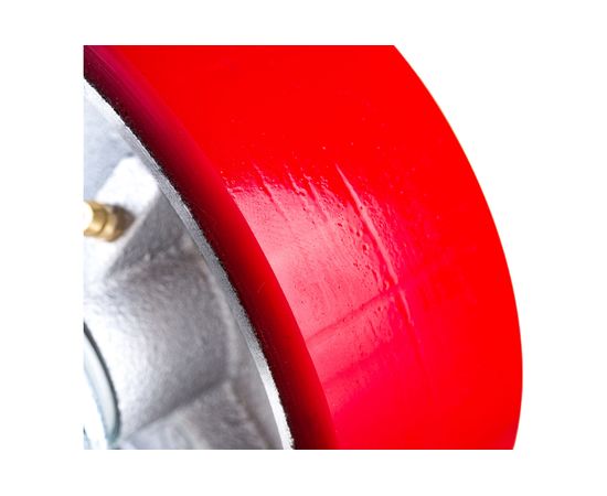 Большегрузное полиуретановое колесо поворотное с панелью и тормозом SCPB 63 (150 мм; 360 кг) А5 1000111 – изображение 6