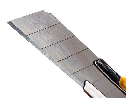 Строительный нож Biber 50117 усиленный, обрезиненный корпус, с круглым фиксатором тов-202804 – изображение 7