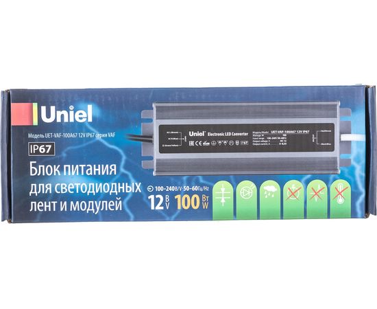 Блок питания Uniel 100A67 12V IP67 UET-VAF UL-00007576 – изображение 8