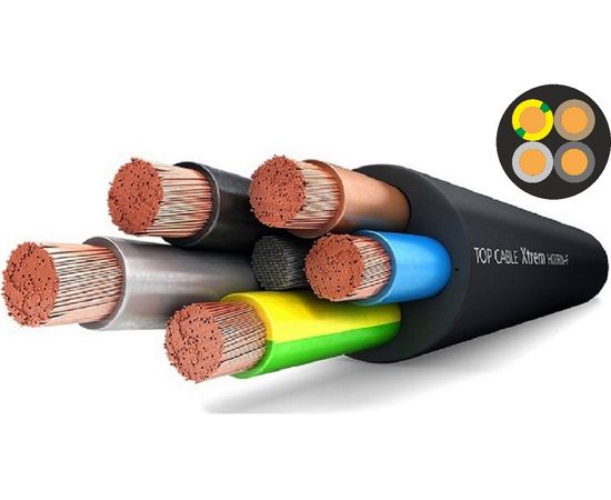 Силовой гибкий кабель H07RN-F 4х1,5 Top Cable XTREM 50 метров 3004001MR50RU 