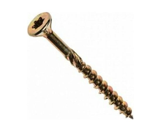 Конструкционный самозенкующий саморез BULLIT TORX20 4x70, желтый, потайной, 10 шт., подвес 14-0016280 