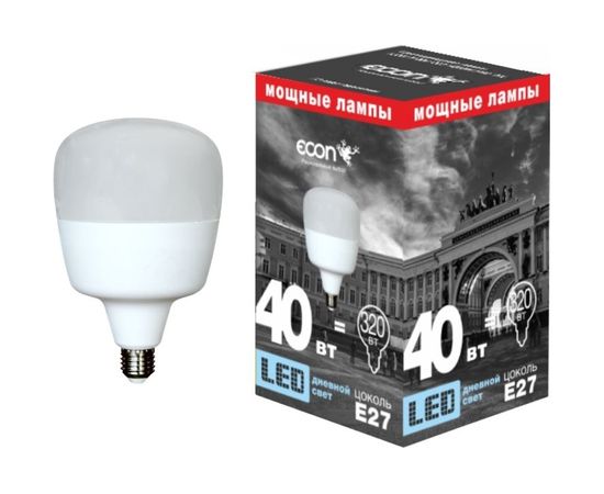 Светодиодная лампа ECON, LED GL 40Вт E27 6500K HP 7840020 