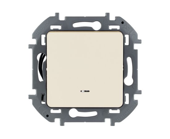 Одноклавишный выключатель Legrand с подсветкой - INSPIRIA - 10 AX - 250 В - слоновая кость 673611 