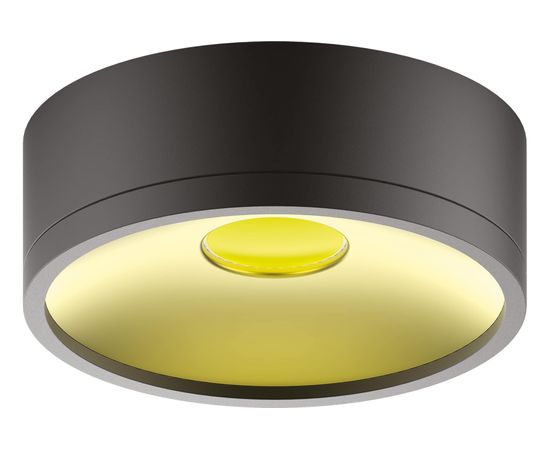 Светильник Gauss Overhead накладной цилиндр 12W 770lm 4000K 170-240V IP20 140х50мм черный золото LED 1/30 HD040 