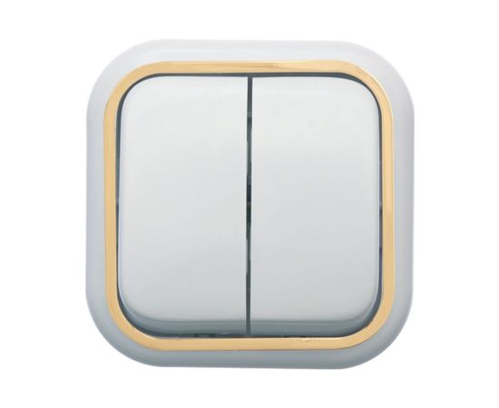 Выключатель Кунцево-Электро ВАЛЕНТИНА двухклавишный А56-025 З 7635 