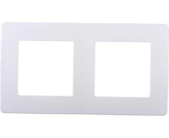 Рамка для розеток и выключателей ЭРА Серия 12 12510201 на 2 поста, Сатин, белый Б0052509 