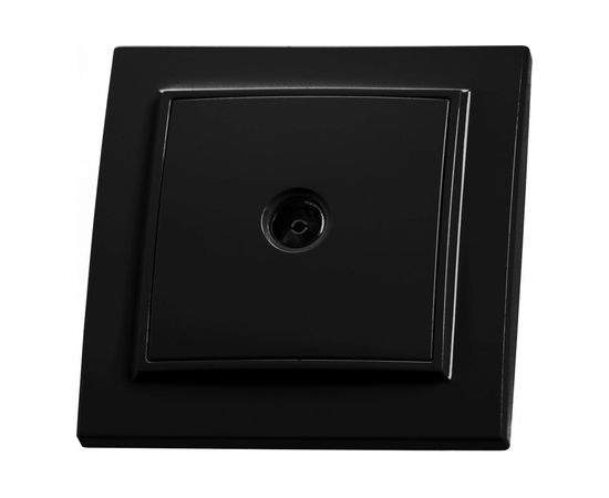 1-местная телевизионная розетка STEKKER PST10-9008-03, 75 Ом, 5-862МГц, серия Эрна, черный 39476 