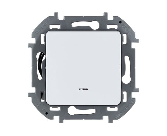 Одноклавишный переключатель Legrand с подсветкой - INSPIRIA - 10 AX - 250 В - белый 673660 