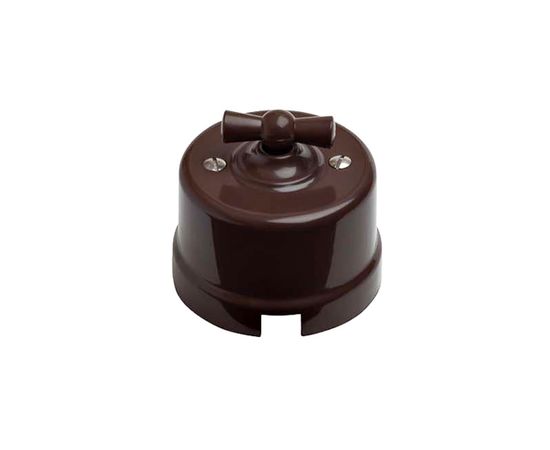 Проходной выключатель Electraline на одно положение коричневый В1-201-22 