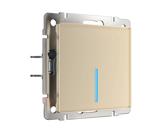 Сенсорный 1-клавишный выключатель WERKEL W4510111 с подсветкой шампань a047972 