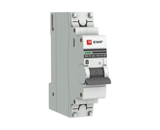 Автоматический выключатель EKF PROxima ВА 47-63, 1P, 10А, B, 4,5kA, SQ mcb4763-1-10B-pro 