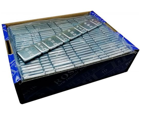 Клеевые груза ROSSVIK Fe 60гр 50шт/кор. тонкие, 4x10гр+4x5гр ЕК000002581 080202 – изображение 2