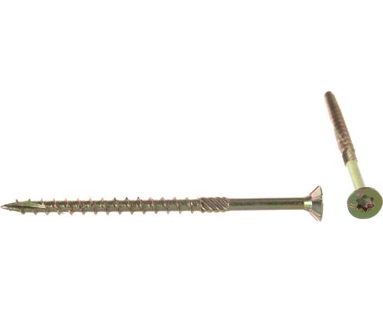 Конструкционный самозенкующий саморез BULLIT TORX20 4x70, желтый, потайной, 10 шт., подвес 14-0016280 – изображение 2