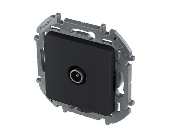 Проходная TV розетка Legrand - 14 дБ - 5-862 мГц - INSPIRIA - антрацит 673863 – изображение 2