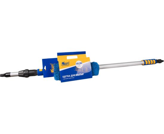 Щетка 25 см на шланг с телескопической ручкой 200см KRAFT KT 830046 – изображение 2