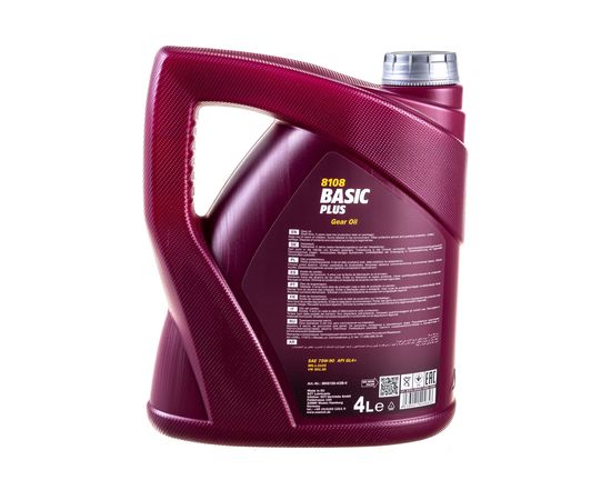 Синтетическое трансмиссионное масло MANNOL BASIC PLUS GETRIEBEOEL 75W90 4 л 1322 – изображение 3