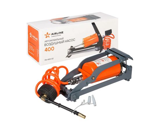 Воздушный ножной насос Airline 400 механический, 400 см3, съемный манометр PA-400-02 – изображение 3