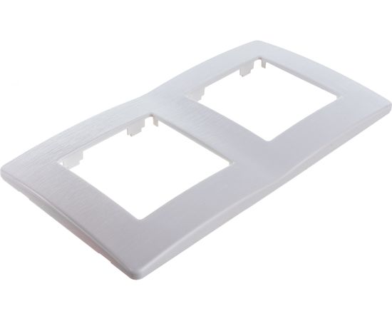 Рамка для розеток и выключателей ЭРА Серия 12 12510201 на 2 поста, Сатин, белый Б0052509 – изображение 3
