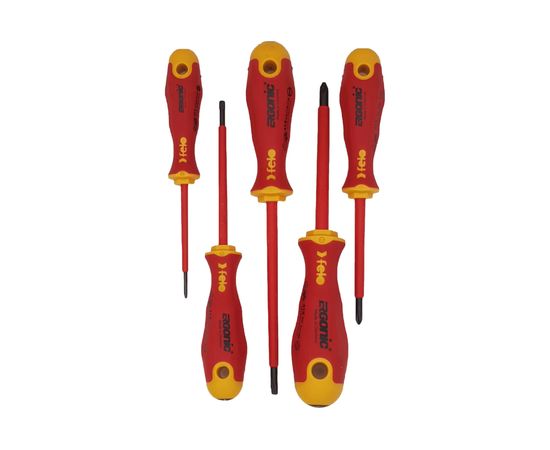 Набор диэлектрических отверток Felo Ergonic с тестером напряжения 6 шт 41396398 – изображение 3