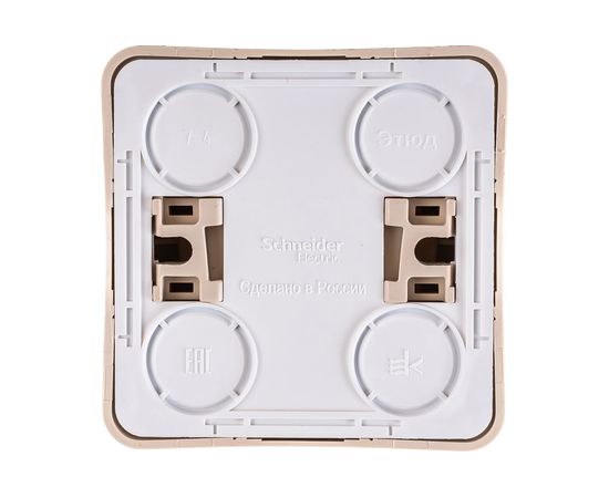 Розетка Schneider Electric 1-м ОП Этюд 16А с заземлением, защитные шторки, кремовая SchE PA16-004K – изображение 3