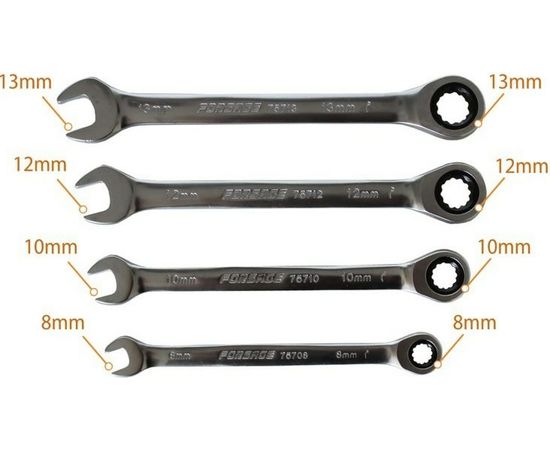 Набор комбинированных ключей Forsage универсальный, 22 предметов F-5147R – изображение 3