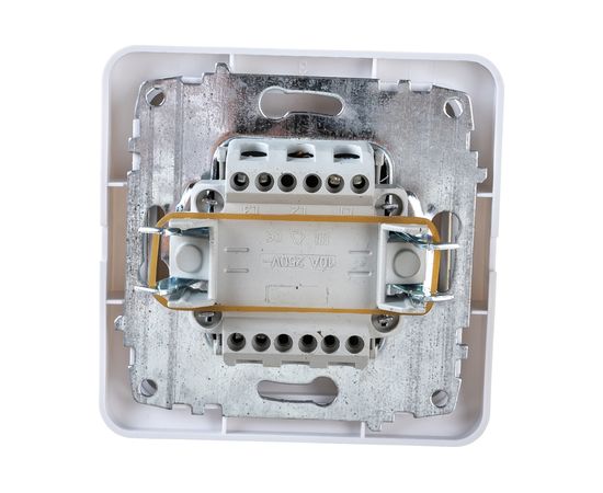 2 клавишный выключатель Econ Мимоза с подсветкой 10А белый 2113 – изображение 3