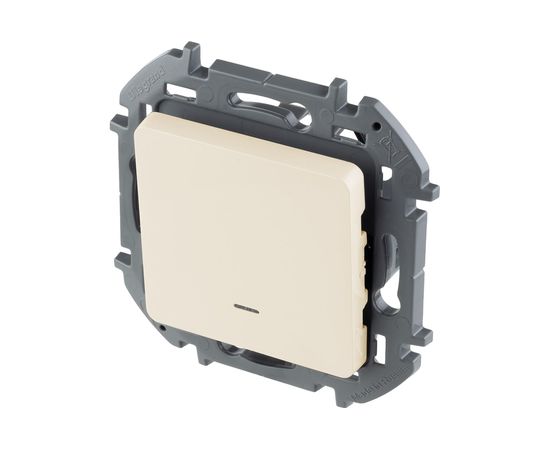 Одноклавишный выключатель Legrand с подсветкой - INSPIRIA - 10 AX - 250 В - слоновая кость 673611 – изображение 3