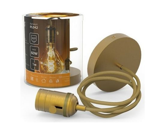 Подвесной светильник Gauss бронзовый E27, 1 м PL042 – изображение 4