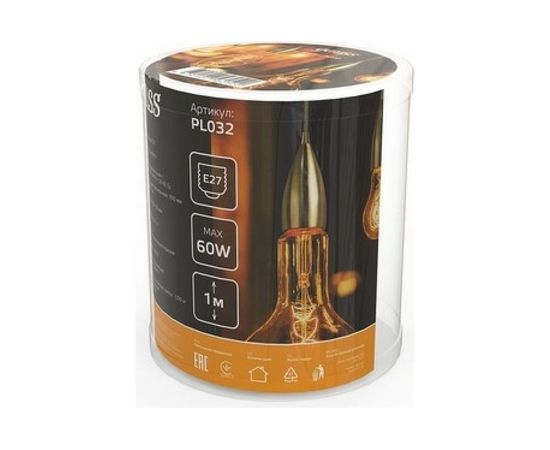 Подвесной светильник Gauss бронзовый E27, 1 м PL032 – изображение 4