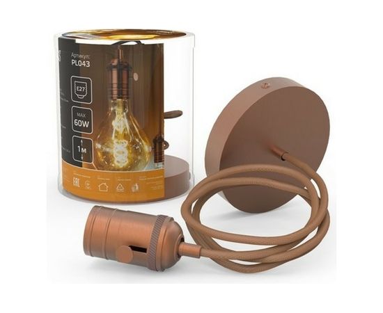 Подвесной светильник Gauss медный E27, 1 м PL043 – изображение 4