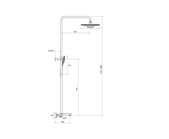 Душевая система со смесителем термостатом для ванны с изливом, на 3 потребителя Ravak TE 092.00/150 Termo 300 X070098 00000047807 – изображение 5