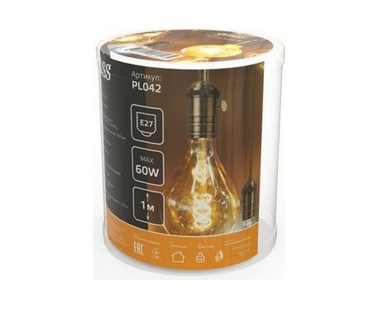 Подвесной светильник Gauss бронзовый E27, 1 м PL042 – изображение 5