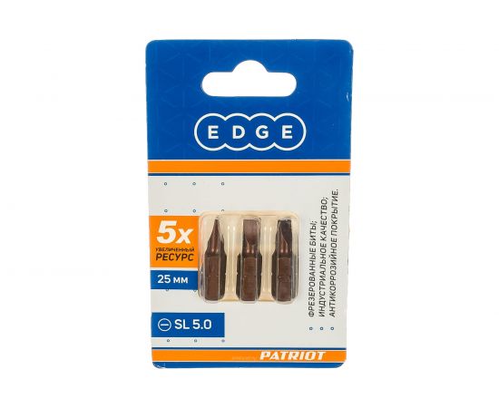 Бита (3 шт; SL5 мм; 25 мм) EDGE by PATRIOT 818010005 