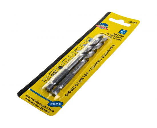 Сверло по металлу (2 шт; 6х110 мм; Р6M5) для шуруповерта SKRAB 30216 – изображение 2