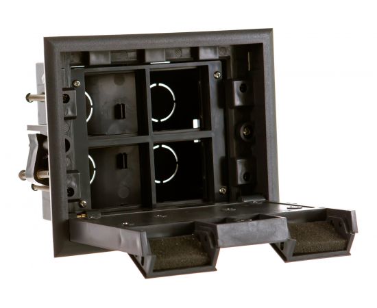 Люк в пол на 4 модуля Экопласт LUK 4 45х45 мм, с суппортом и коробкой 70140 стальной 70040 – изображение 2