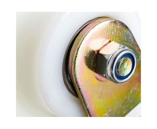 Колесо сверхмощное полиуретановое поворотное с тормозом 200 мм MFK-TORG ED01 ZBP 200 F – изображение 4