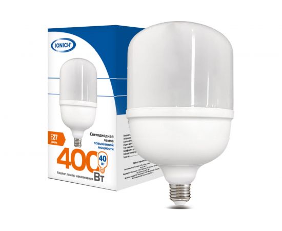 Светодиодная лампа IONICH высокой мощности ILED-SMD5730-Т120-40Вт-3600Лм-220В-6500К-E27 1618 