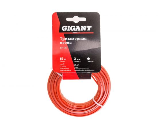 Леска триммерная Звезда 3 мм, намотка 15 м Gigant GTR-15 