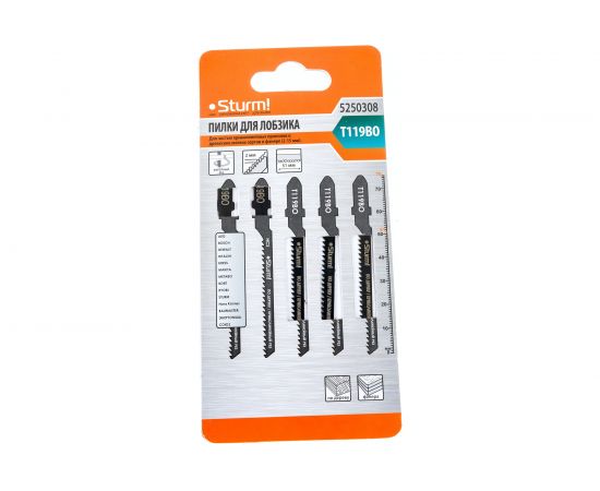 Пилки для лобзика T119BO (5 шт.) Sturm 5250308 