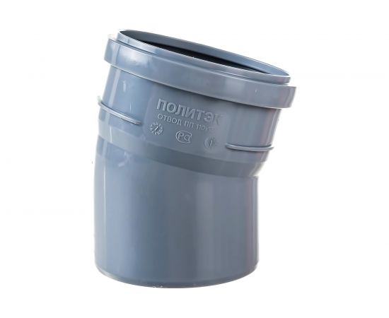 Отвод ПОЛИТЭК 110 мм, 15 градусов 100115 